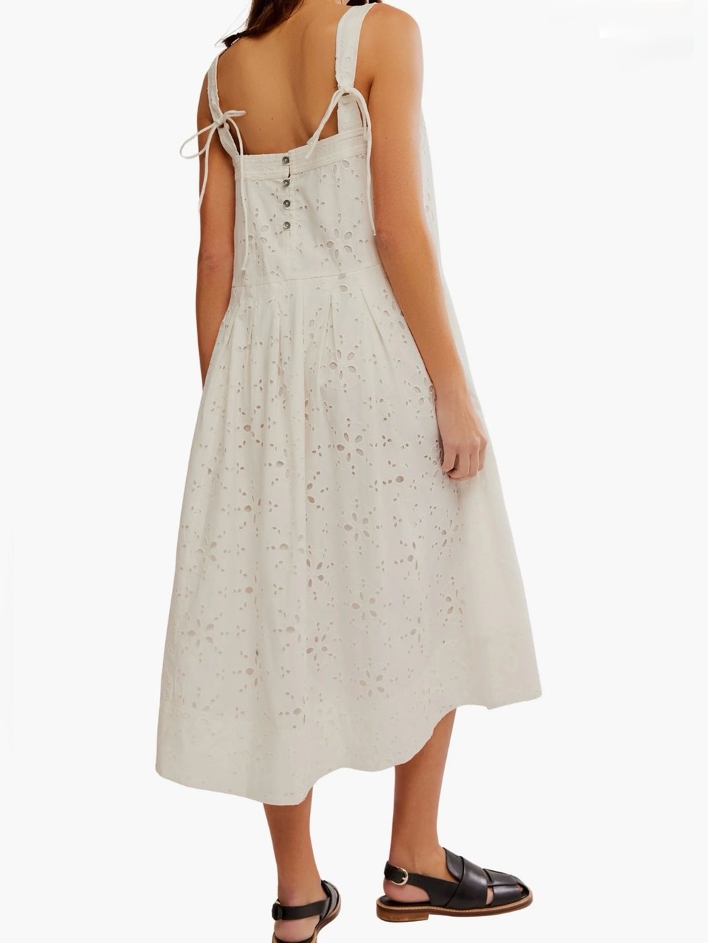 NWT Free People Primavera Eyelet Midi Dress in Size Small - Picture 2 of 9